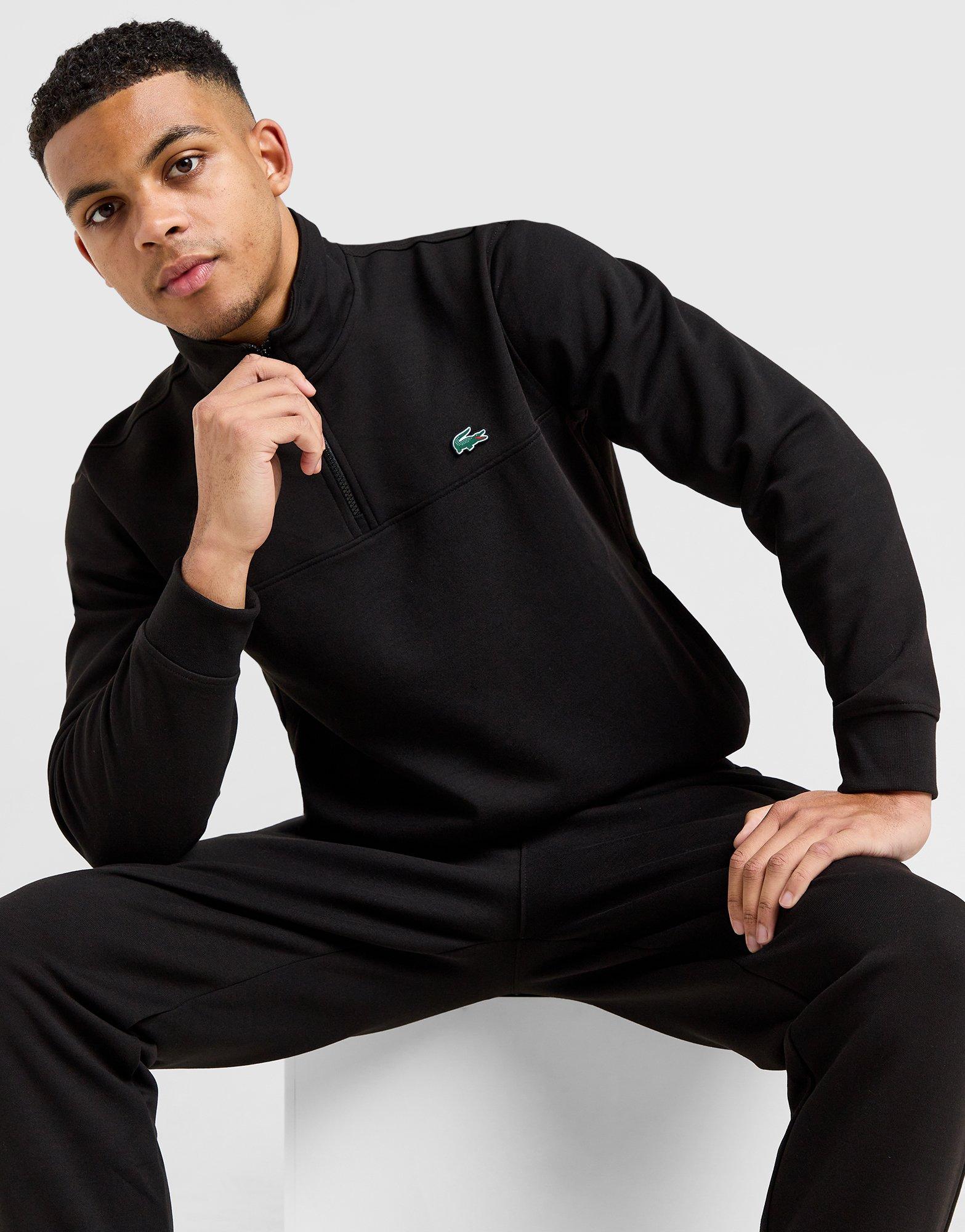 Black Lacoste Core 1/2 Zip Sweatshirt - JD Sports Global