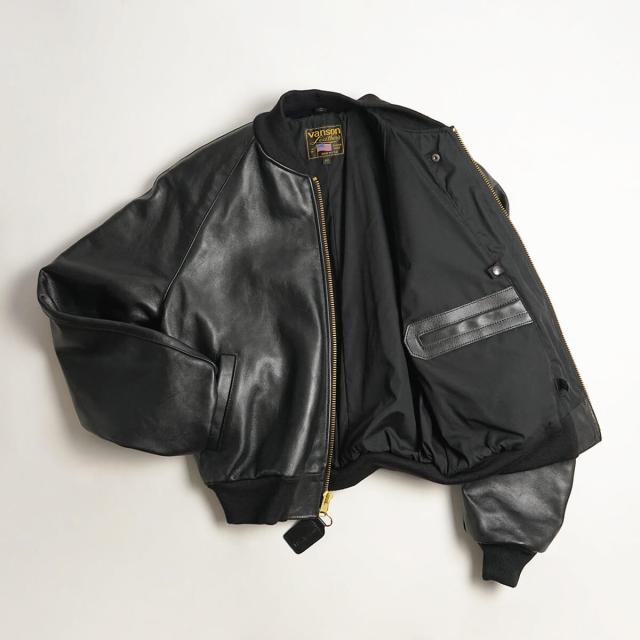 バンソン VANSON TJ チームジャケット ブラック (アメリカ製 米国製