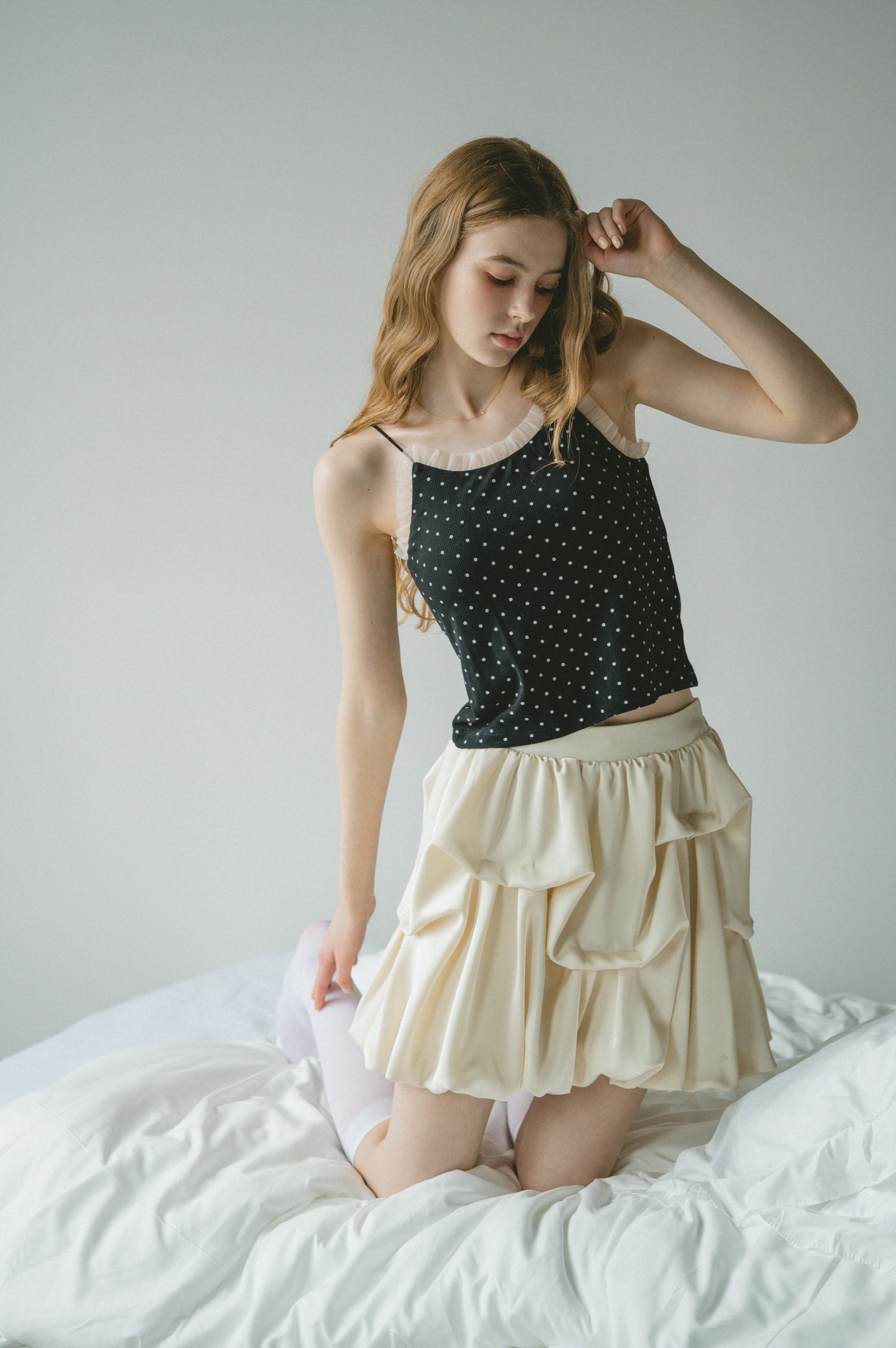 cup in tulle frill camisole – idem