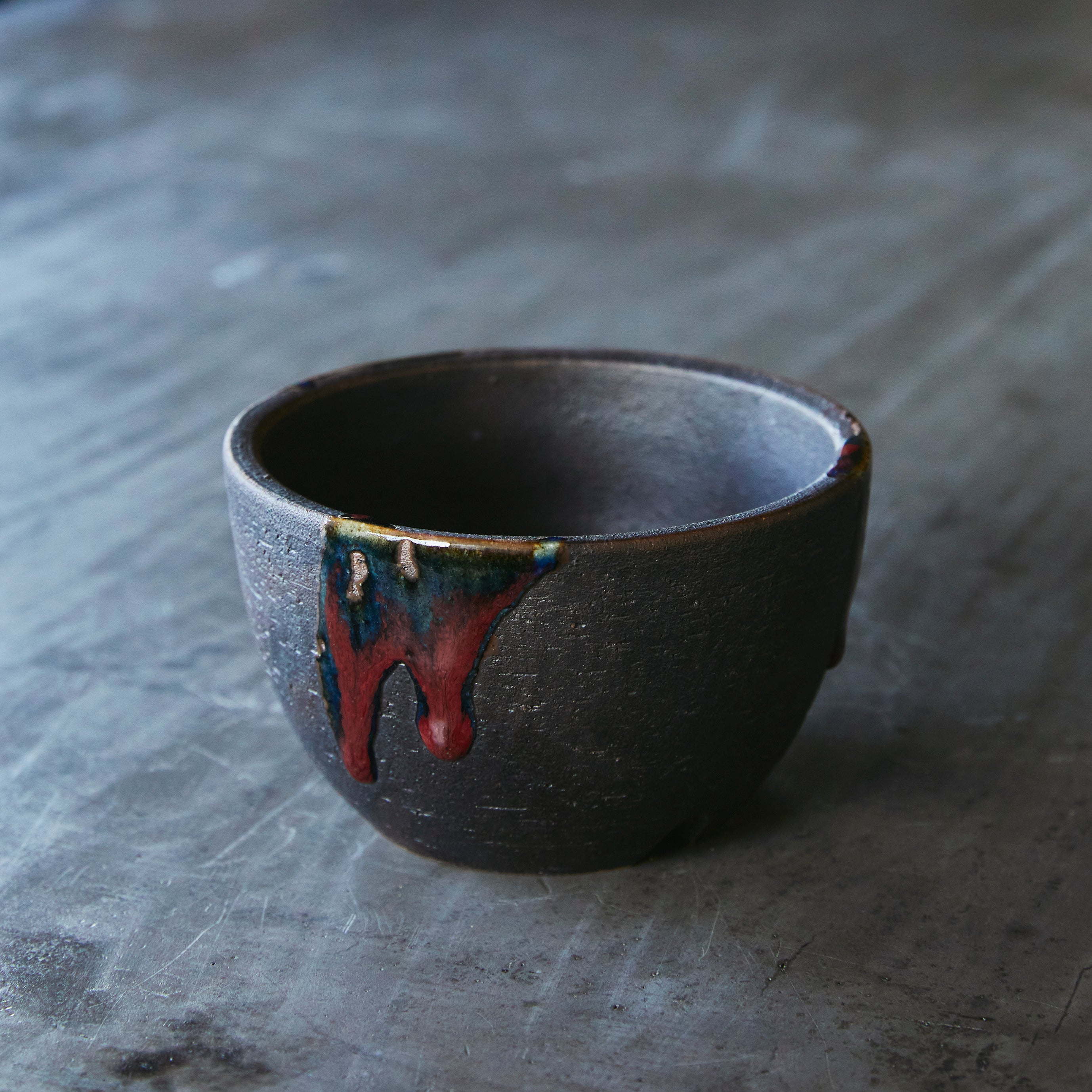 椿窯 荒尾浩之 植木鉢【お椀型・赤・小】 – IEGNIM