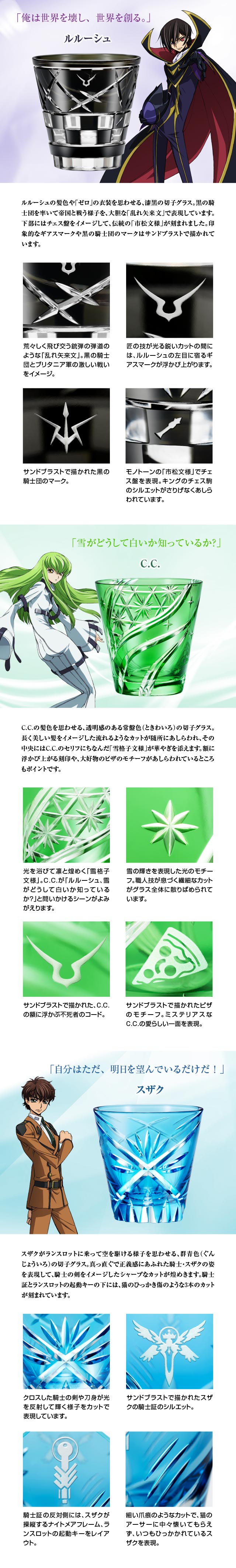 コードギアス 反逆のルルーシュ 江戸切子グラス／プレミアム