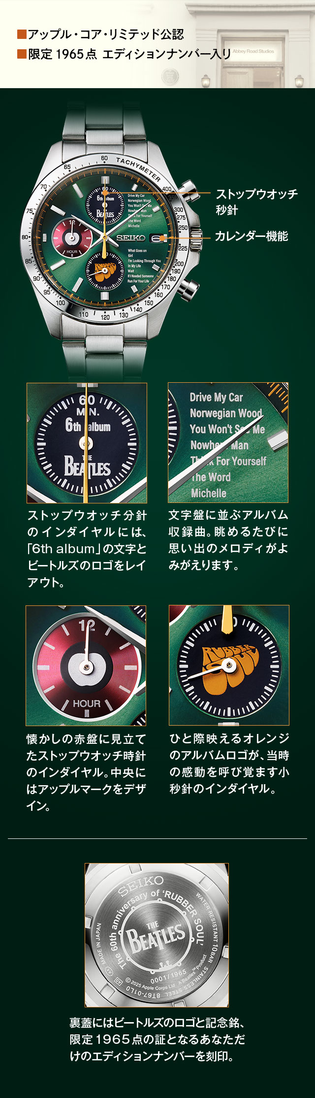 THE BEATLES「RUBBER SOUL」60周年記念 オフィシャルウオッチ