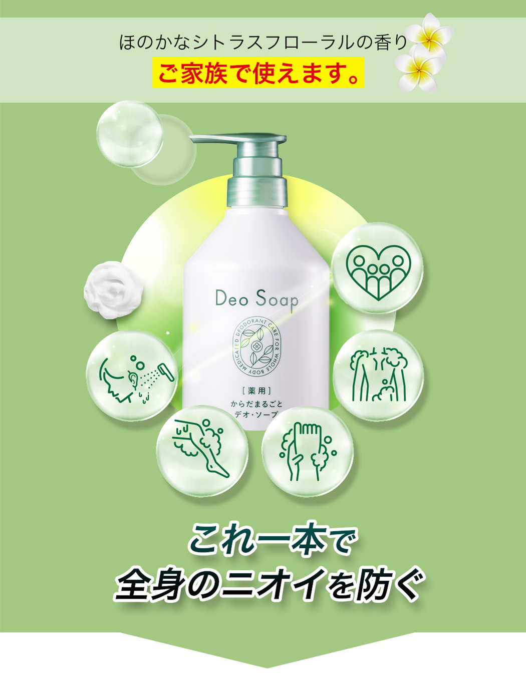 いいもの王国サイト / 薬用からだまるごとデオ・ソープ