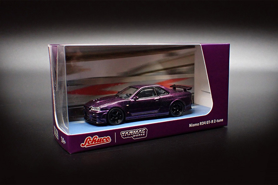 T64S-014-MNP 1/64 Nissan Skyline GT-R (R34) Z-tune Midnight Purple