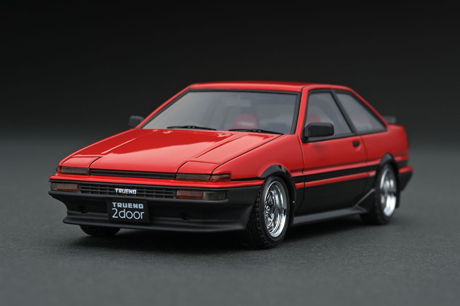 IG0483 1/43 Toyota Sprinter Trueno 2Dr GT Apex (AE86) Red/Black