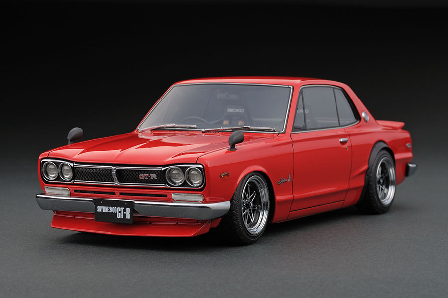 IG0566 1/18 Nissan SKYLINE 2000 GT-R (KPGC10) Red | LINE UP