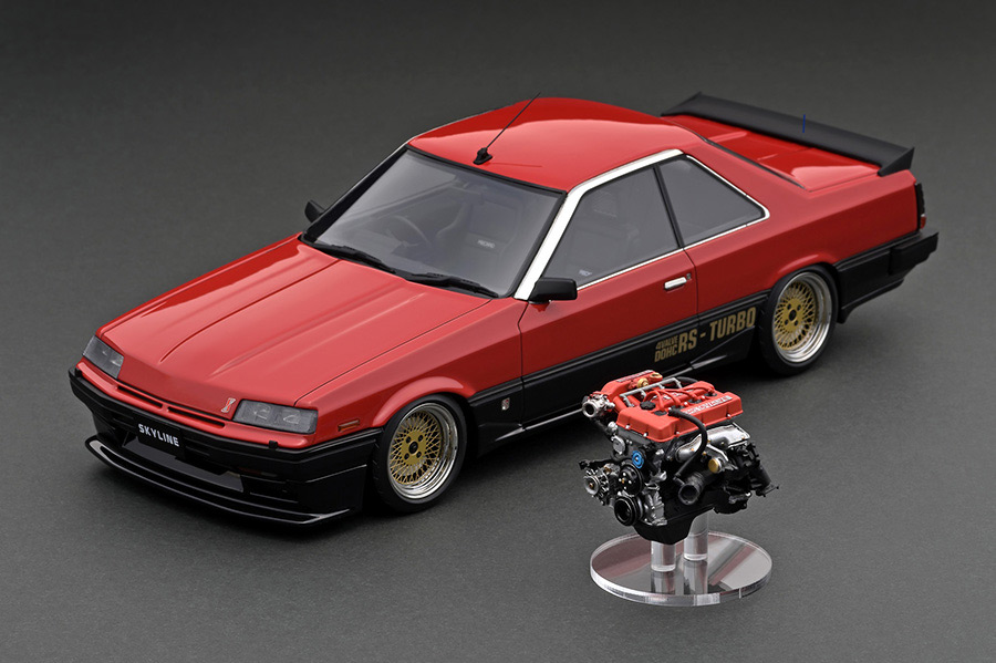 IG2439 1/18 Nissan Skyline 2000 RS-X Turbo-C (R30) Red/Black With