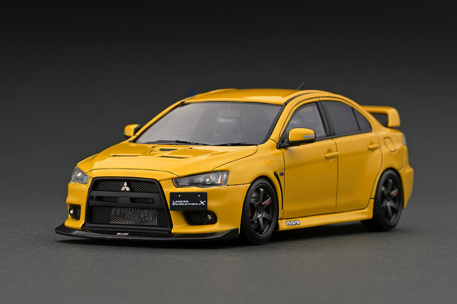 IG2572 1/43 Mitsubishi Lancer Evolution X (CZ4A) Yellow | LINE UP