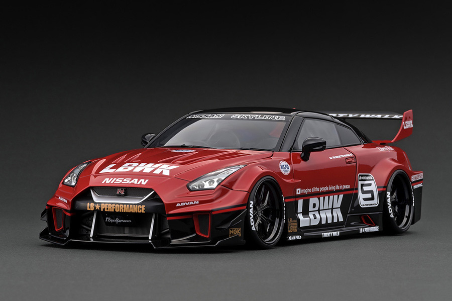 IG2855 1/18 LB-Silhouette WORKS GT Nissan 35GT-RR Red/Black #5