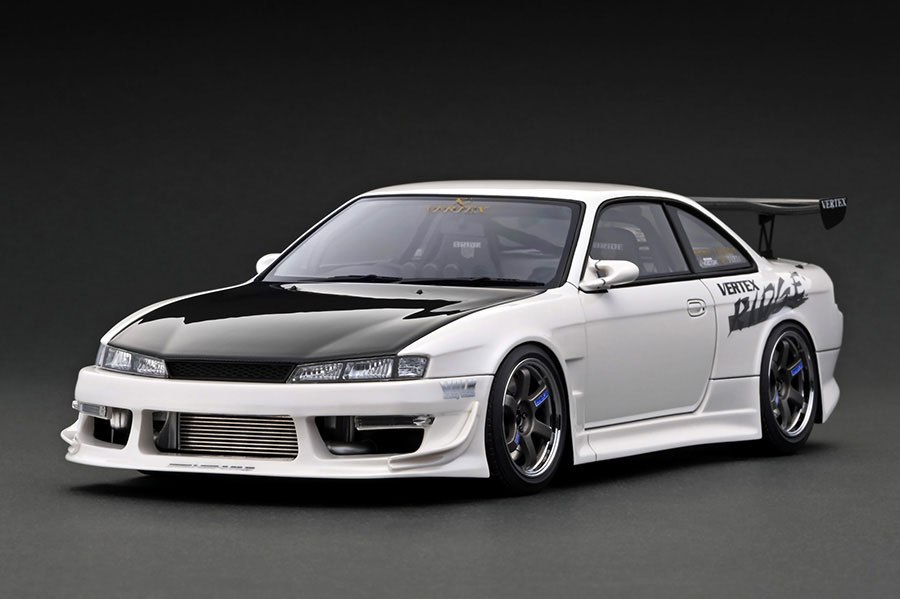 IG3081 1/18 VERTEX S14 Silvia Pearl White With Engine | LINE UP