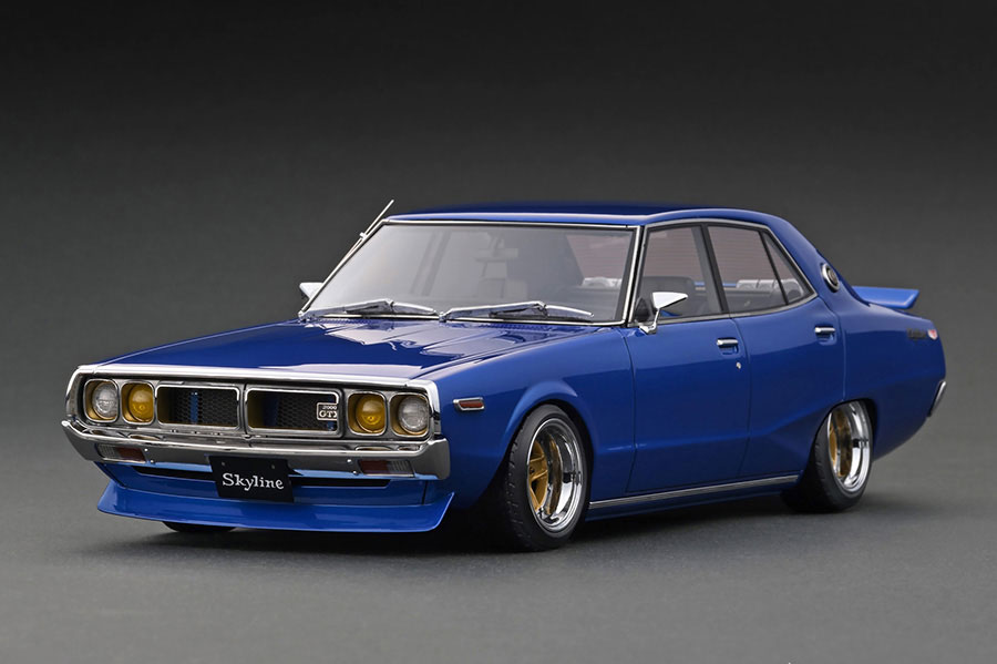 IG3272 1/18 Nissan Skyline 2000 GT-X (GC110) Blue Metallic | LINE