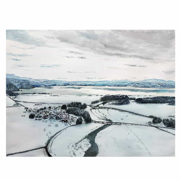 雪景色を望む by 山崎 香住｜現代アート 絵画販売（通販）- イニシャル