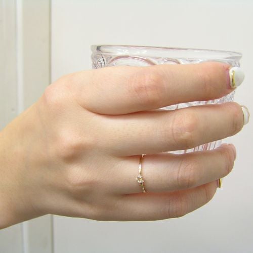 K10 YG ダイヤモンド 馬蹄 ホースシュー リング 指輪 | IKEDA