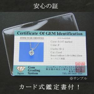 鑑定書付 0.12ct プラチナ ダイヤモンド ネックレス | IKEDAジュエリー