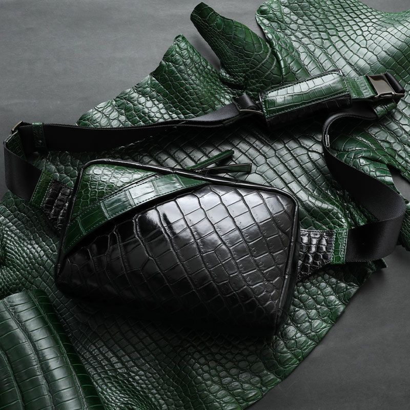 池田工芸】《本数限定》「王者の緑クロコ」×「シルククロコ」オール