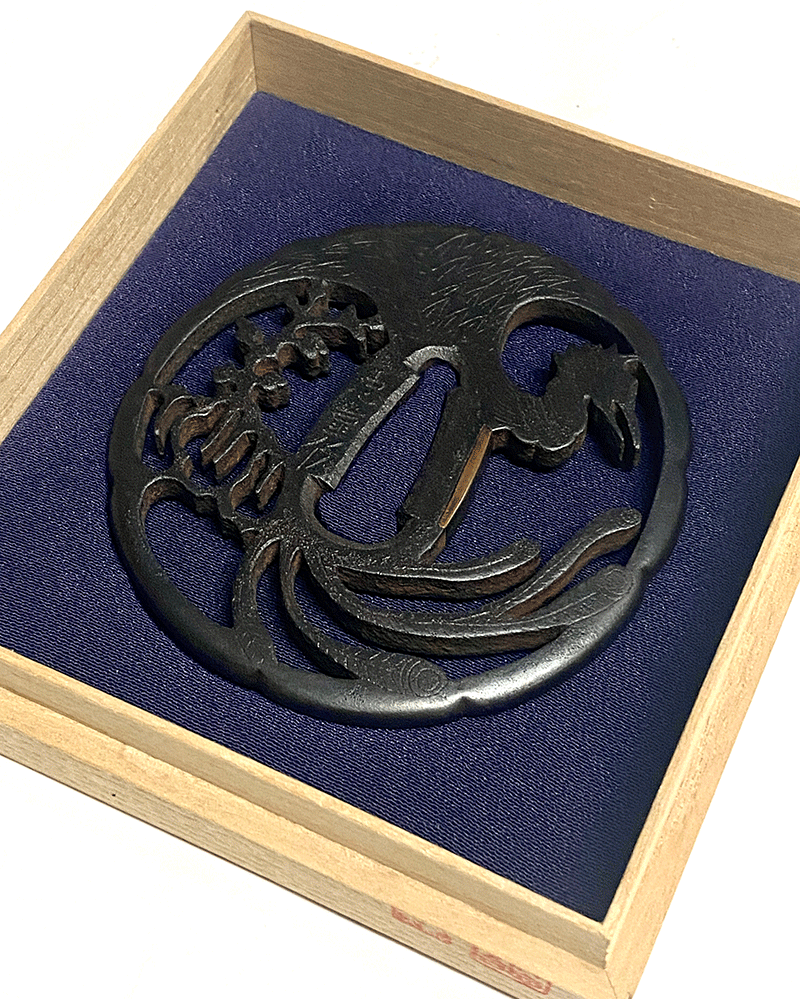 忠重作 桐鳳凰透鐔 Akasaka Tadashige Tsuba | 日本刀買取 販売、刀剣