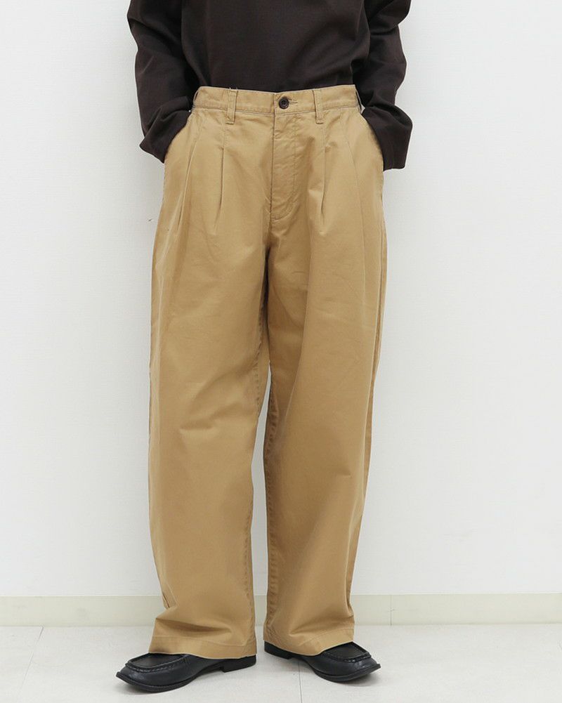NATURAL LAUNDRY］ソフトサージビックチノパンツ／ナチュラル