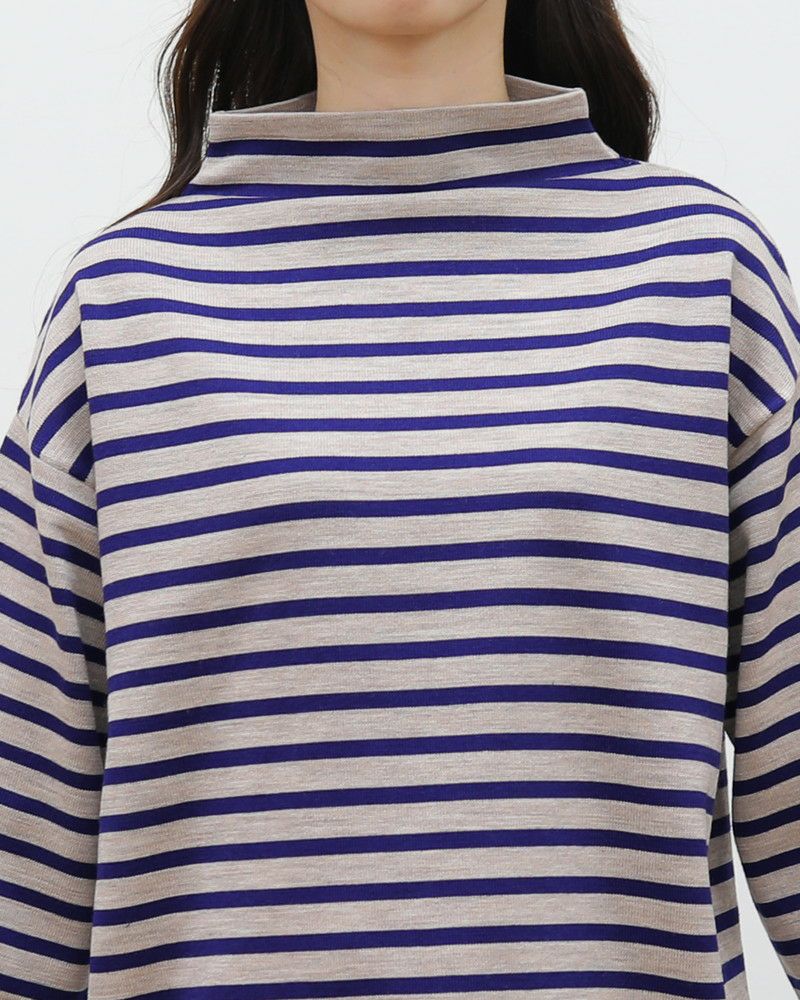 ORCIVAL］モックネックボーダーニットプルオーバー／オーシバル ｜オン