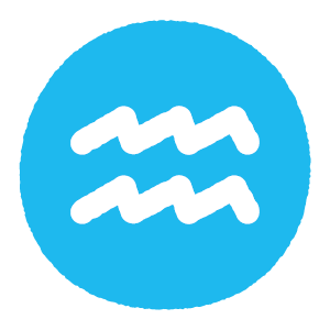 水瓶座のシンボルマークのイラスト（2カット） - イラストくん