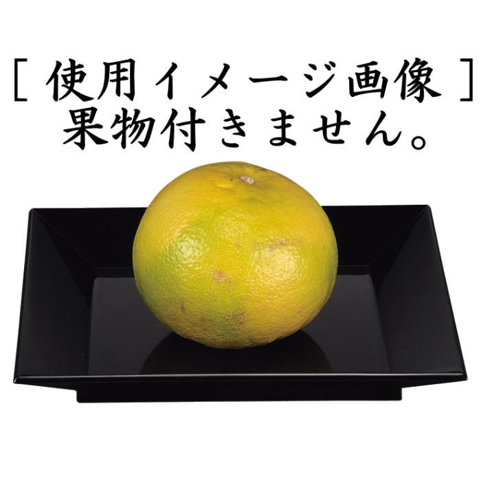 茶器/茶道具 菓子器】 干菓子器 黒 真塗り 四方盆 大 中村湖彩作