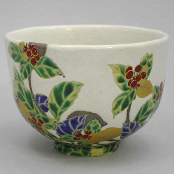 茶器/茶道具 抹茶茶碗】 乾山写し 万両 浅野紫仙作（山崎窯） – 今屋静香園