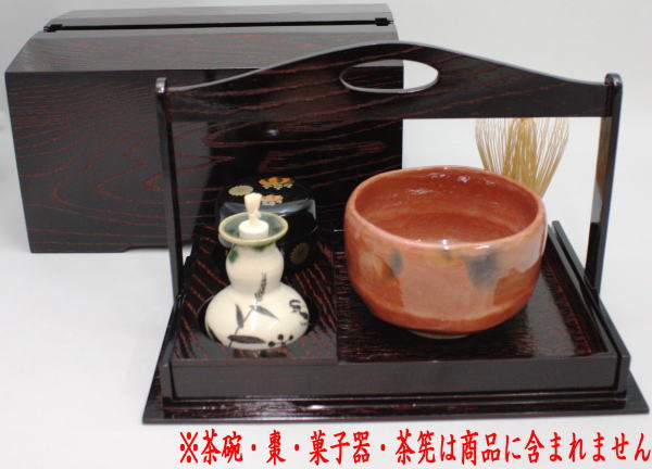 茶器/茶道具 茶箱/野立籠（手提茶箱）】 上 茶箱 茶箱手付掻合 上手付