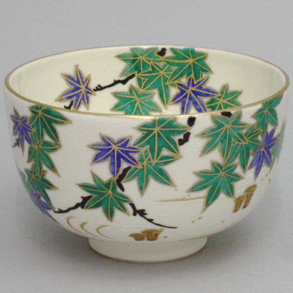 茶器/茶道具 抹茶茶碗】 色絵茶碗 青楓 寿楽作 – 今屋静香園
