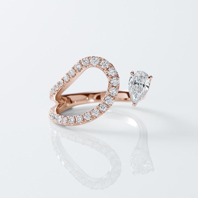 EI005]K18ダイヤモンド/インデックスリング(ゴールド): Hyacca | IMAYO