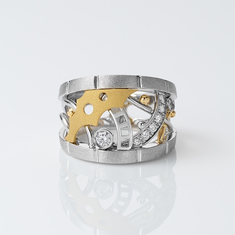 MM001]Pt/K18ダイヤモンド/リング(プラチナ/ゴールド): Hyacca | IMAYO