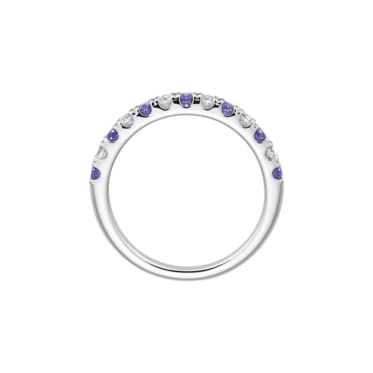 Color Prong]Ptアメジスト/ダイヤモンド/リング(プラチナ): ICHAROI