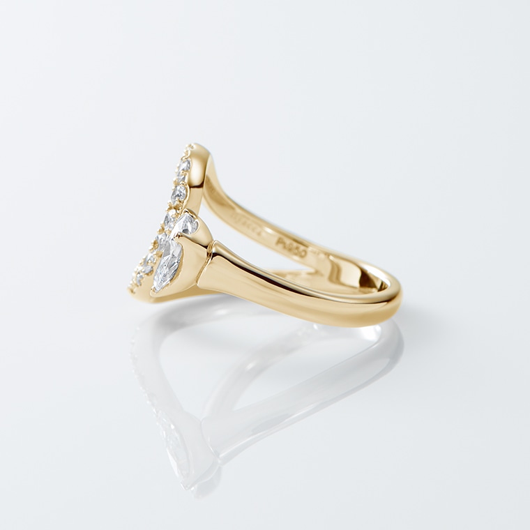 EI005]K18ダイヤモンド/インデックスリング(ゴールド): Hyacca | IMAYO