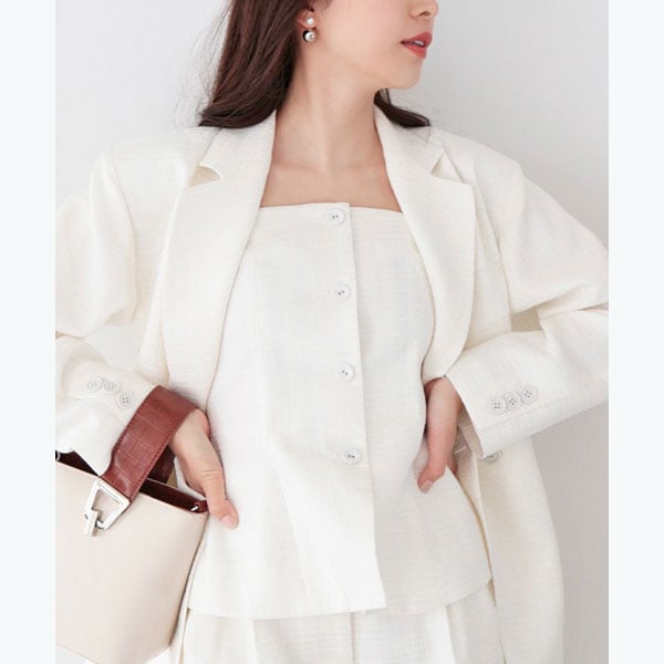 INSCRIRE /アンスクリア】Print Tube Top：チューブトップ