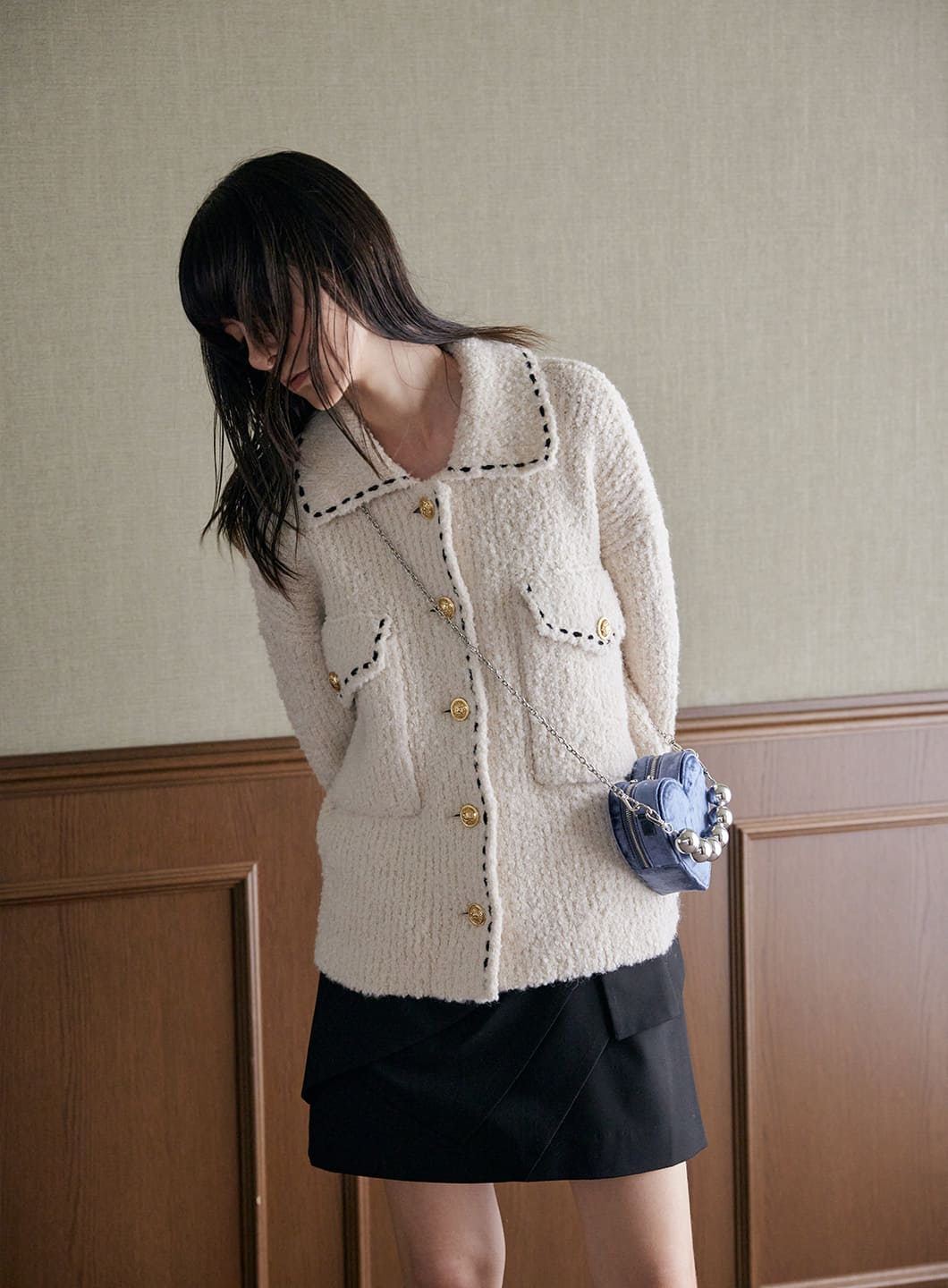 ステッチブークレーニットジャケット | コエル(COEL) | マルイウェブ