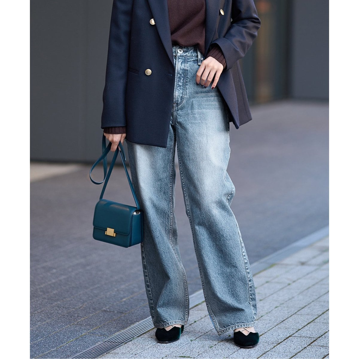 upper hights/アッパーハイツ】別注 THE HIM ワイドストレートデニム