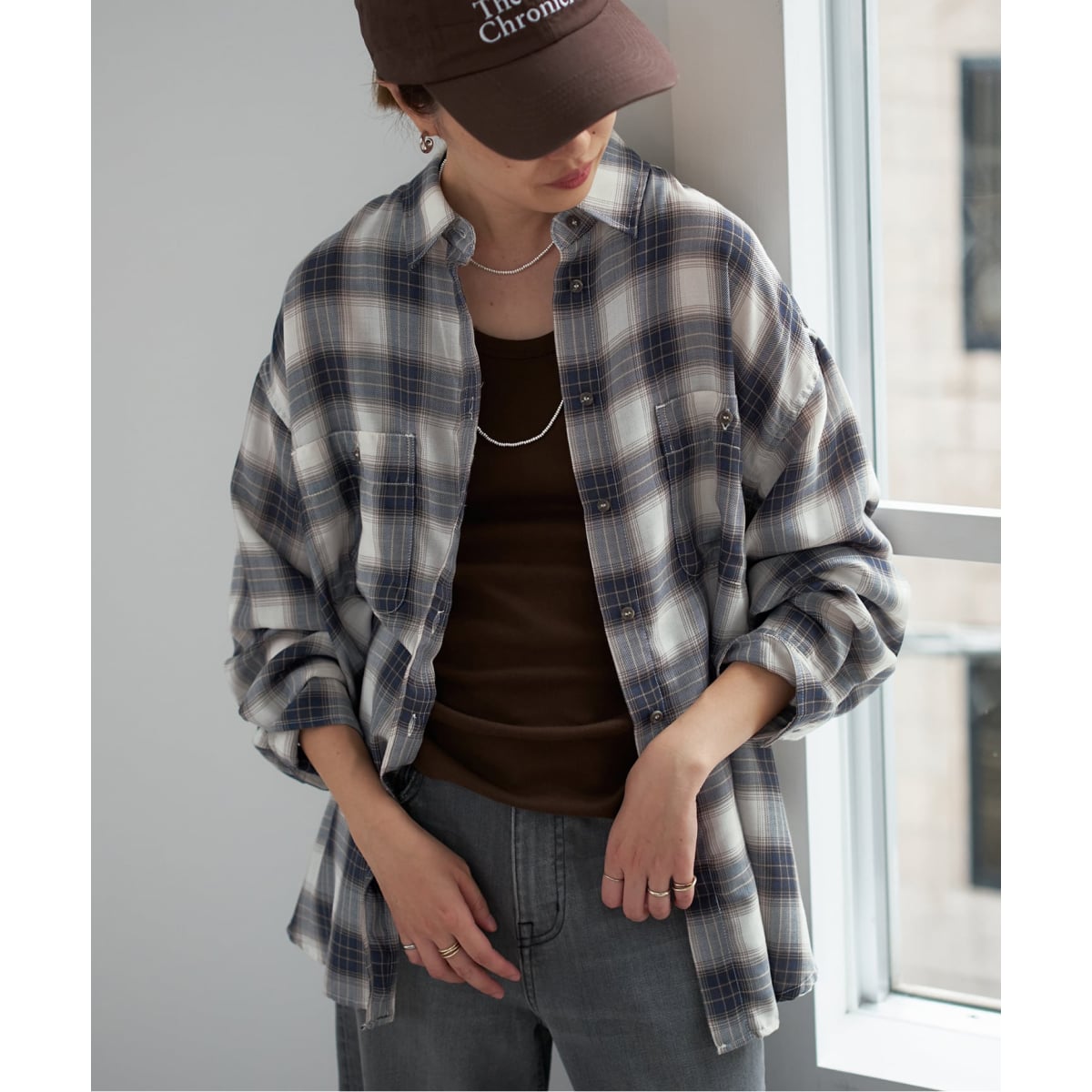 追加》ビエラチェックルーズシャツ | スローブ イエナ(SLOBE IENA