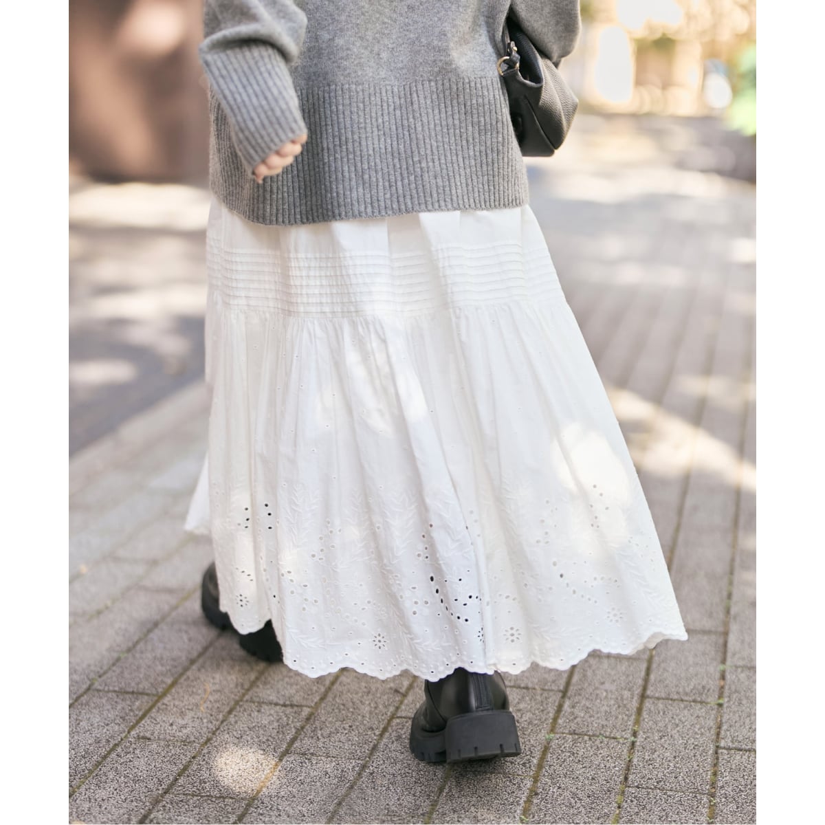追加2》エンブロイダリーレーススカート | スピック＆スパン(Spick and