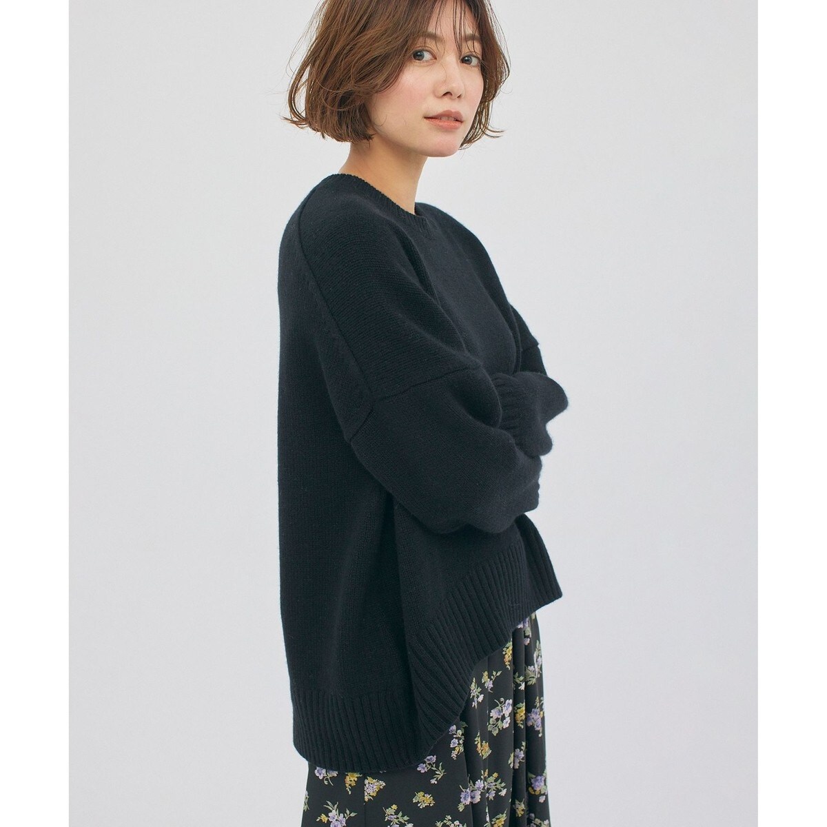 ONWARD MAG】ウールカシミヤブレンドバルキー エディターズ ニット