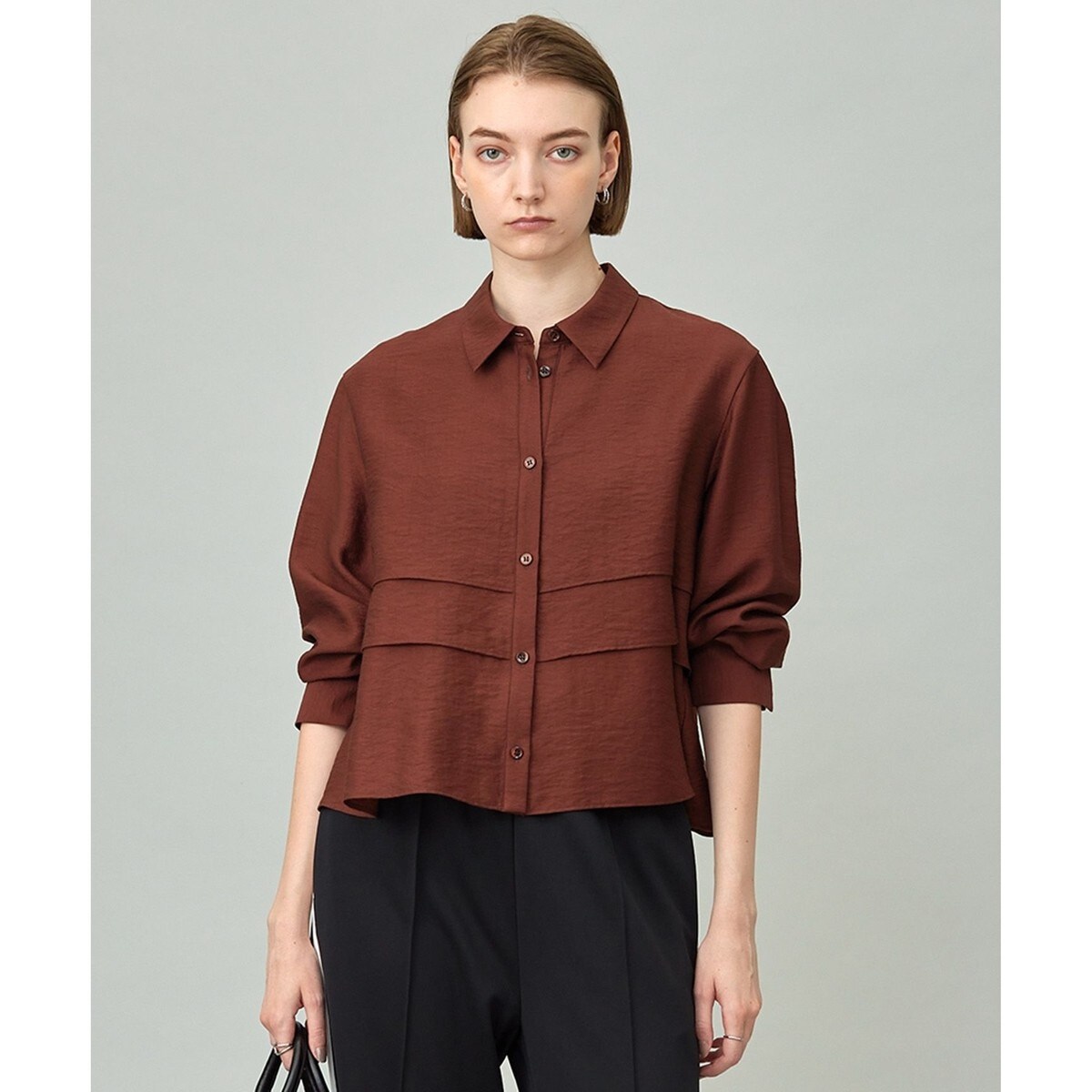 ベイジ ブラウス LUCIE ブラウン 4 オンワード icb M109799241