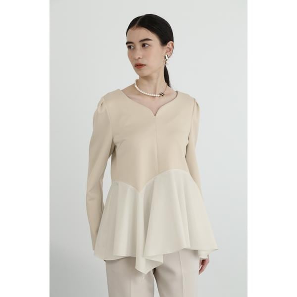 ストレッチダブルクロスタフタコンビトップ | ジル スチュアート(JILL