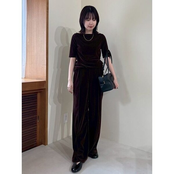 セットアップ対応】ベロアSET UPウエストゴムイージーパンツ | ミラ