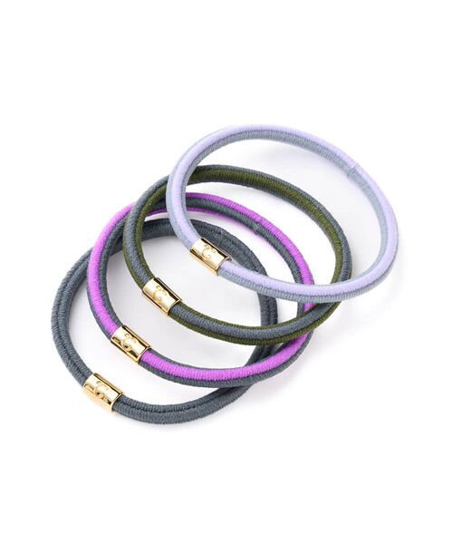 クローバーフープポニー 4本セット （ヘアゴム・シュシュ）｜Complex