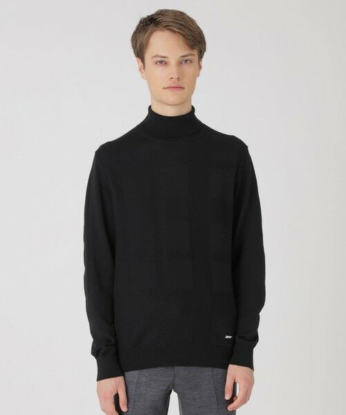 セール】 シャドーチェックタートルネックニット （ニット・セーター