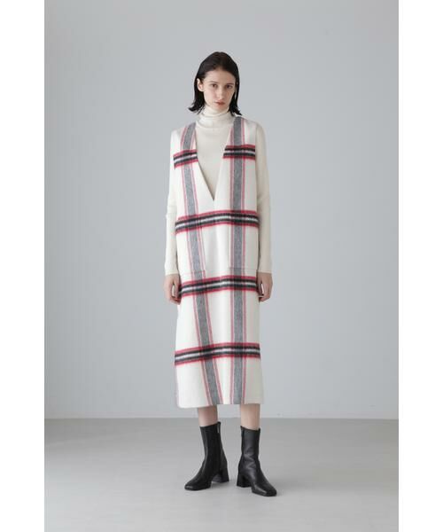 セール】 アルパカシャギーチェックワンピース （ワンピース）｜ADORE