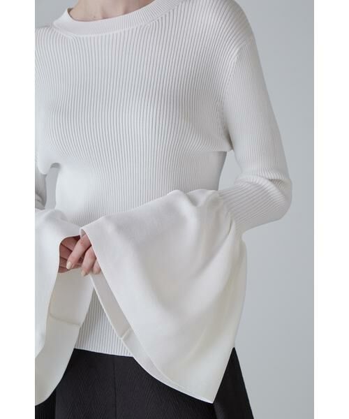 セール】 ◇ラッフルスリーブニット （ニット・セーター）｜ADORE