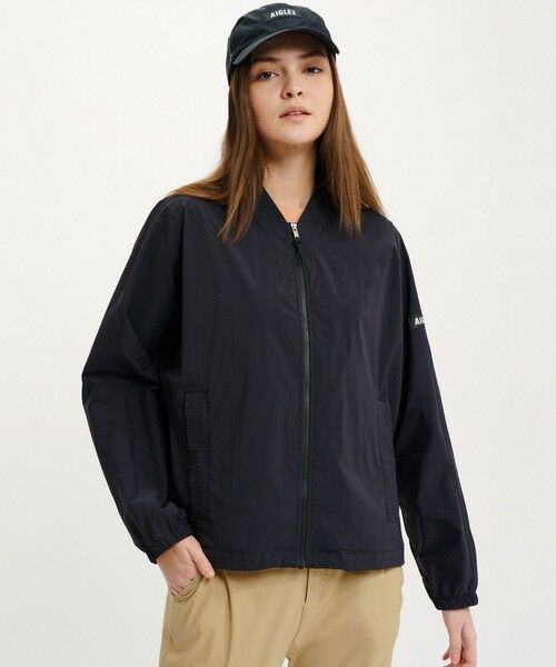 セール】 UVカット 撥水加工 ショート丈 ドルマンスリーブ ジップ