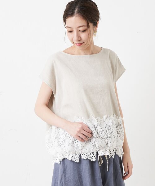 WEB限定カラー》裾レースブラウス （シャツ・ブラウス）｜BEARDSLEY