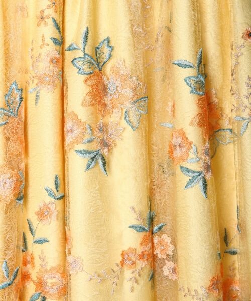 セール】 フラワーチュール刺繍スカート （ミニ・ひざ丈スカート