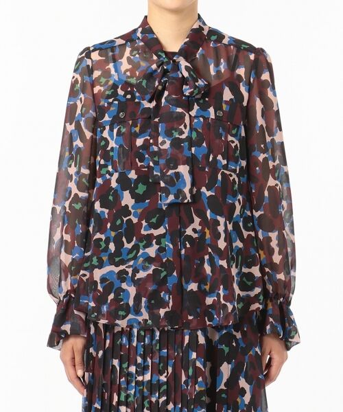 シフォンプリントボウタイブラウス （トップス）｜GRACE CONTINENTAL