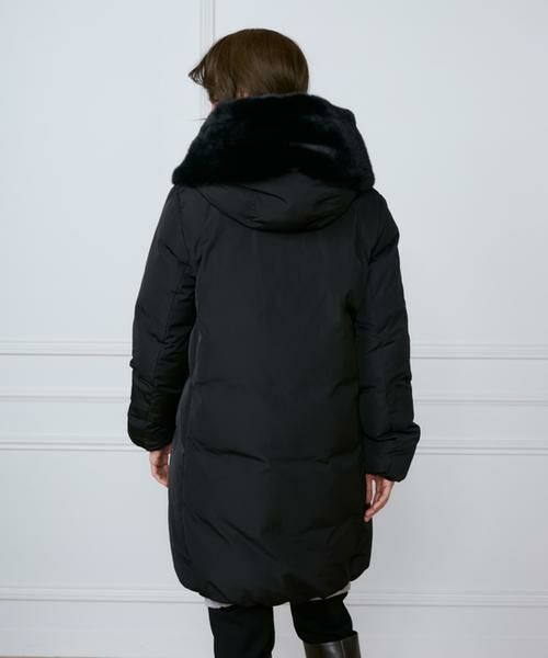 セール】 《大きいサイズ》フェイクファーフードロングダウンコート
