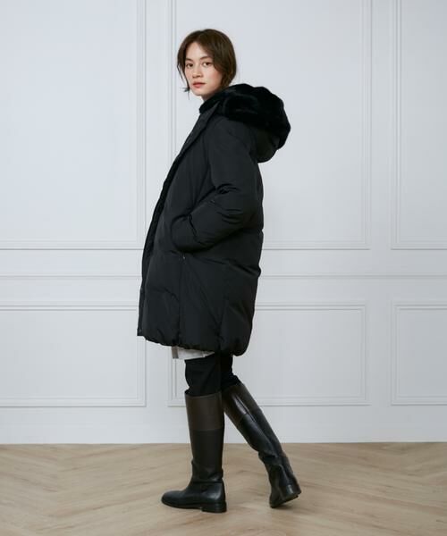 セール】 《大きいサイズ》フェイクファーフードロングダウンコート